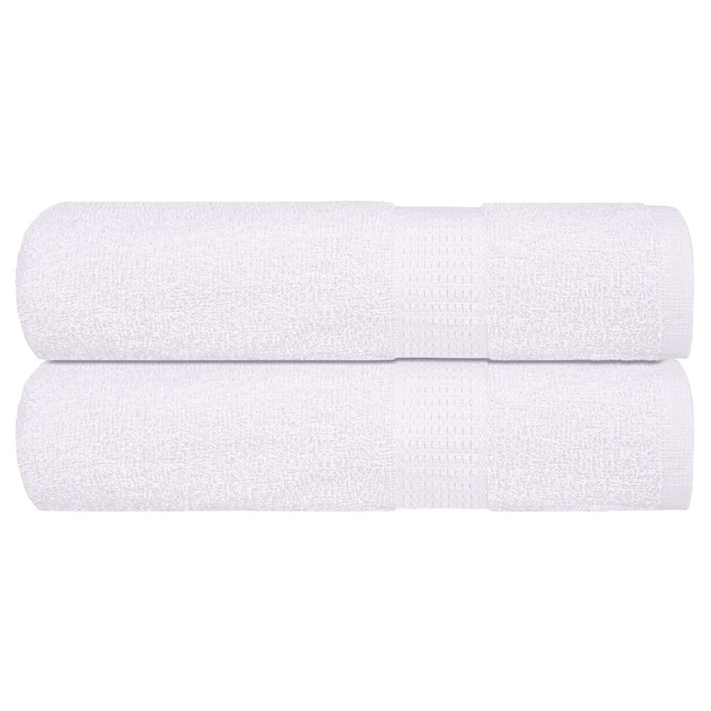 Hand Towels 2 pcs White 50x100 cm 360 gsm 100% Cotton