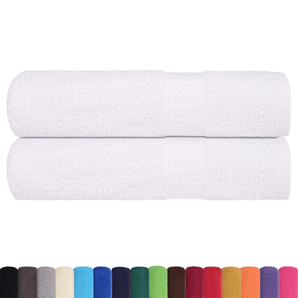 Hand Towels 2 pcs White 50x100 cm 360 gsm 100% Cotton