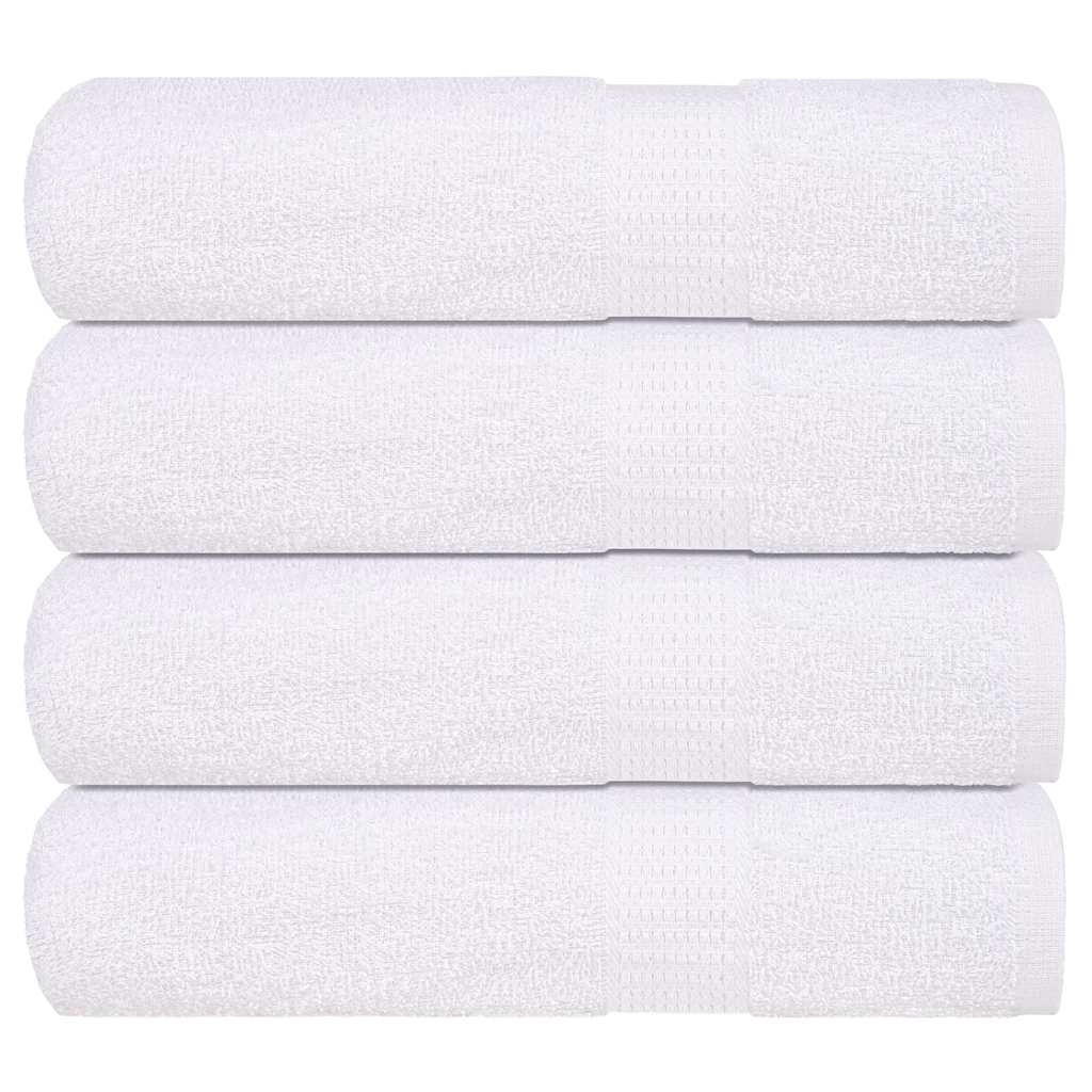 Hand Towels 4 pcs White 50x100 cm 360 gsm 100% Cotton