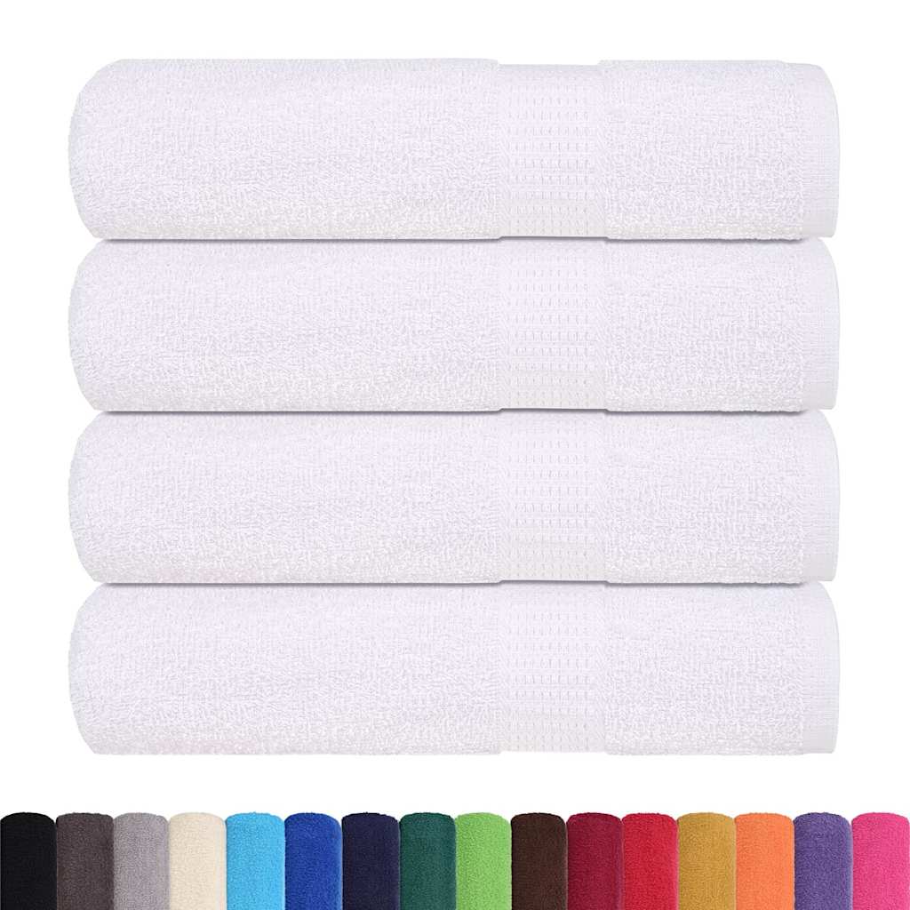 Hand Towels 4 pcs White 50x100 cm 360 gsm 100% Cotton