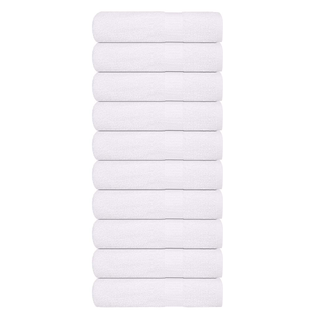 Hand Towels 10 pcs White 50x100 cm 360 gsm 100% Cotton