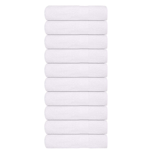 Hand Towels 10 pcs White 50x100 cm 360 gsm 100% Cotton