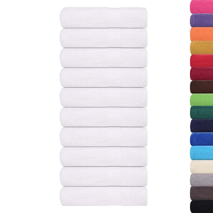 Hand Towels 50 pcs White 50x100 cm 360 gsm 100% Cotton