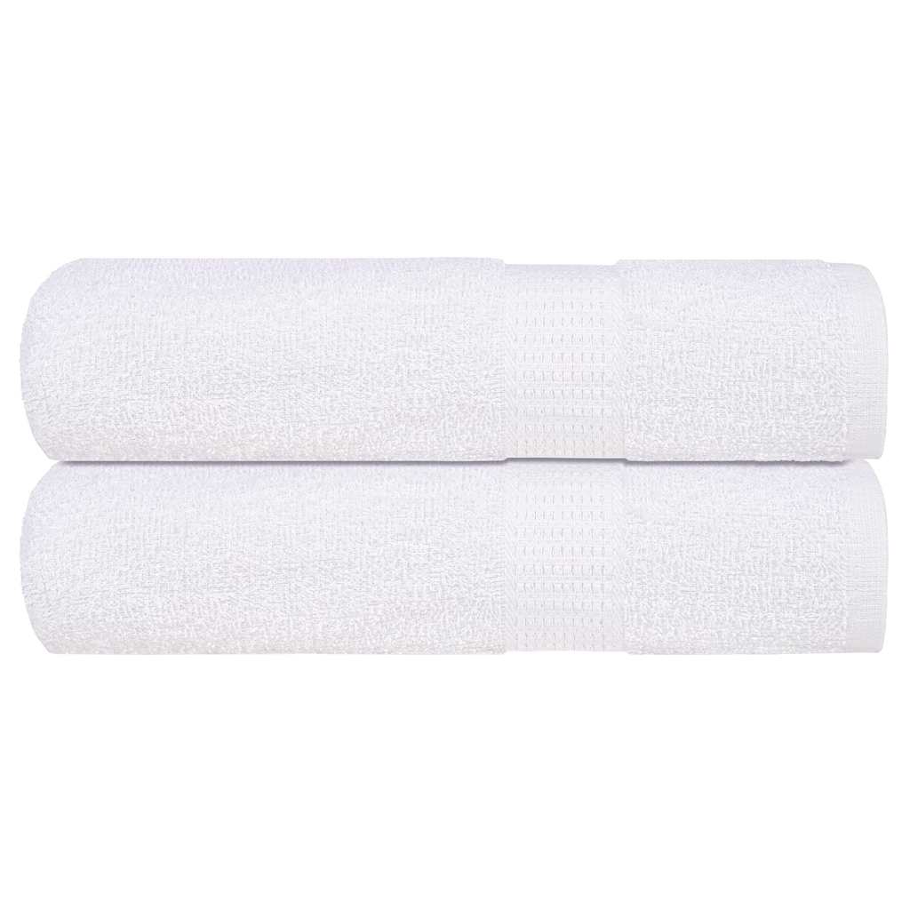 Shower Towels 2 pcs White 70x140 cm 360 gsm 100% Cotton