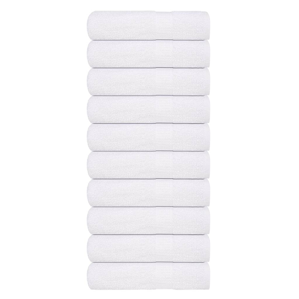 Shower Towels 10 pcs White 70x140 cm 360 gsm 100% Cotton