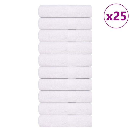 Shower Towels 25 pcs White 70x140 cm 360 gsm 100% Cotton