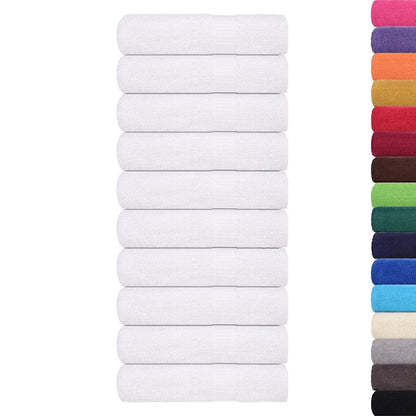 Shower Towels 25 pcs White 70x140 cm 360 gsm 100% Cotton