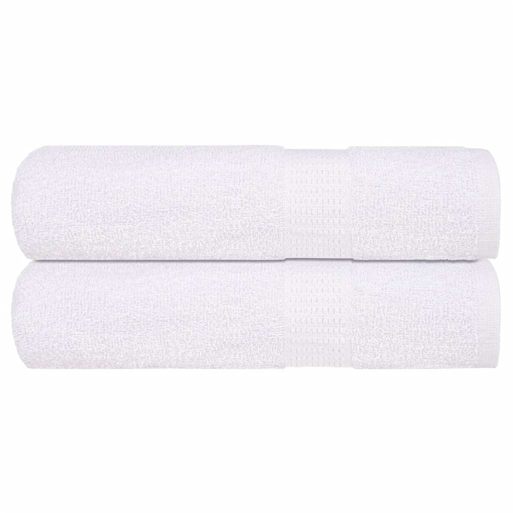 Bath Towels 2 pcs White 100x150 cm 360 gsm 100% Cotton