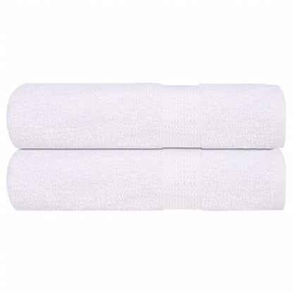 Bath Towels 2 pcs White 100x150 cm 360 gsm 100% Cotton