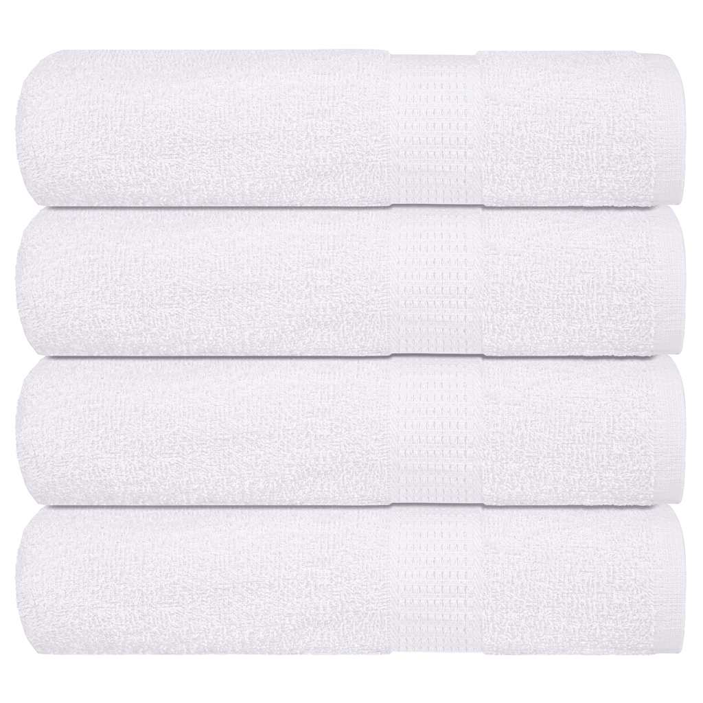 Bath Towels 4 pcs White 100x150 cm 360 gsm 100% Cotton