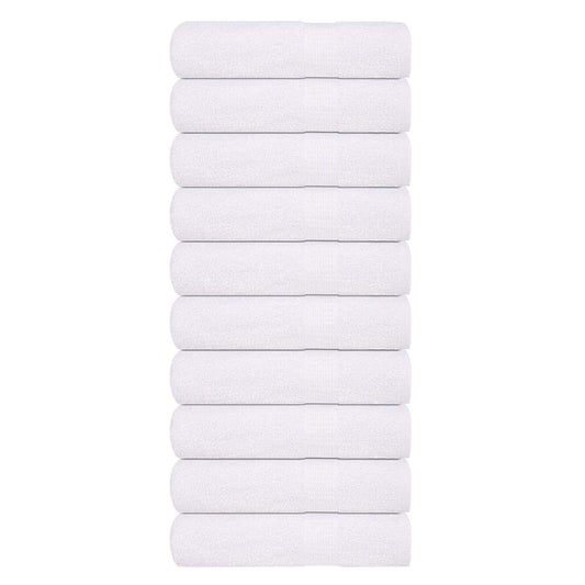 Bath Towels 10 pcs White 100x150 cm 360 gsm 100% Cotton