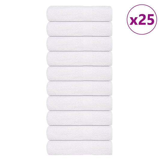 Bath Towels 25 pcs White 100x150 cm 360 gsm 100% Cotton