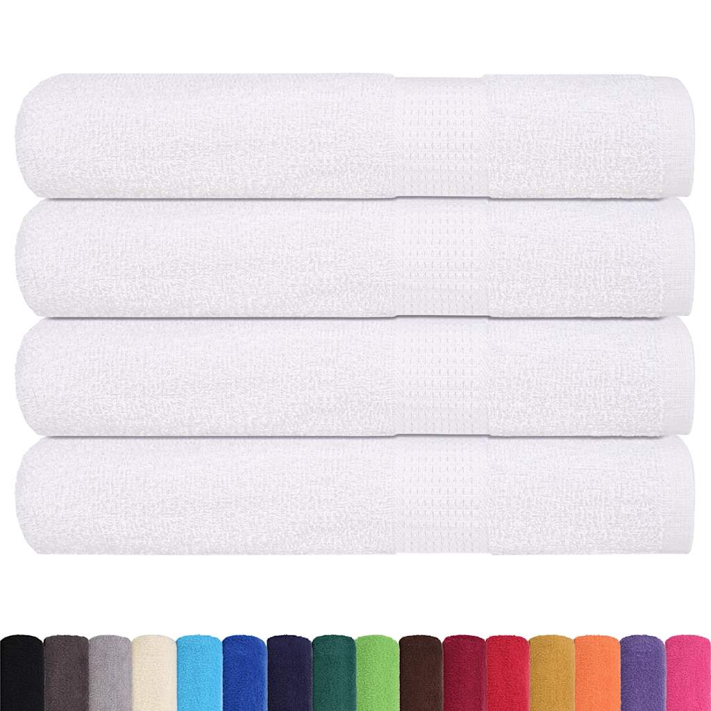 Sauna Towels 4 pcs White 80x200 cm 360 gsm 100% Cotton