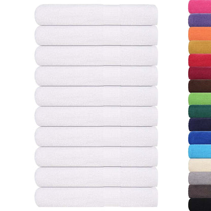 Sauna Towels 10 pcs White 80x200 cm 360 gsm 100% Cotton