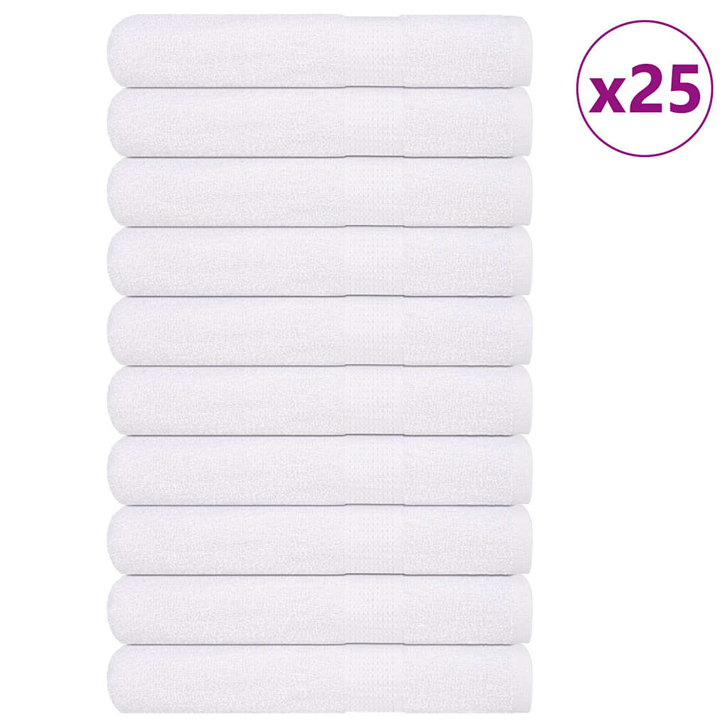 Sauna Towels 25 pcs White 80x200 cm 360 gsm 100% Cotton