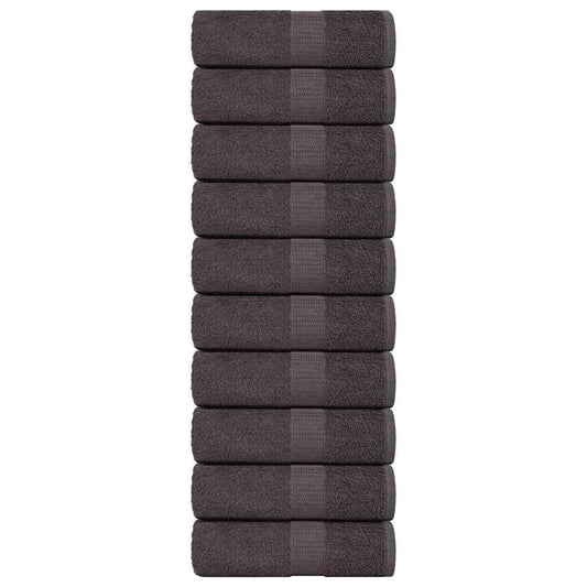 Soap Towels 10 pcs Anthracite 30x30 cm 360 gsm 100% Cotton