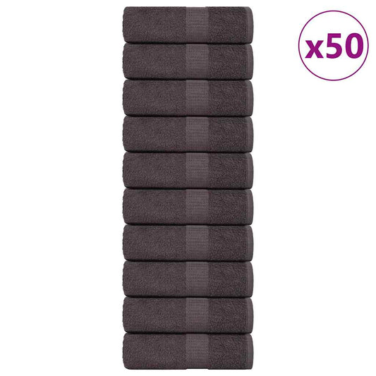 Soap Towels 50 pcs Anthracite 30x30 cm 360 gsm 100% Cotton