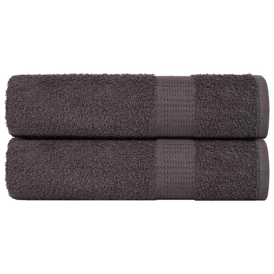 Hand Towels 2 pcs Anthracite 50x100 cm 360 gsm 100% Cotton