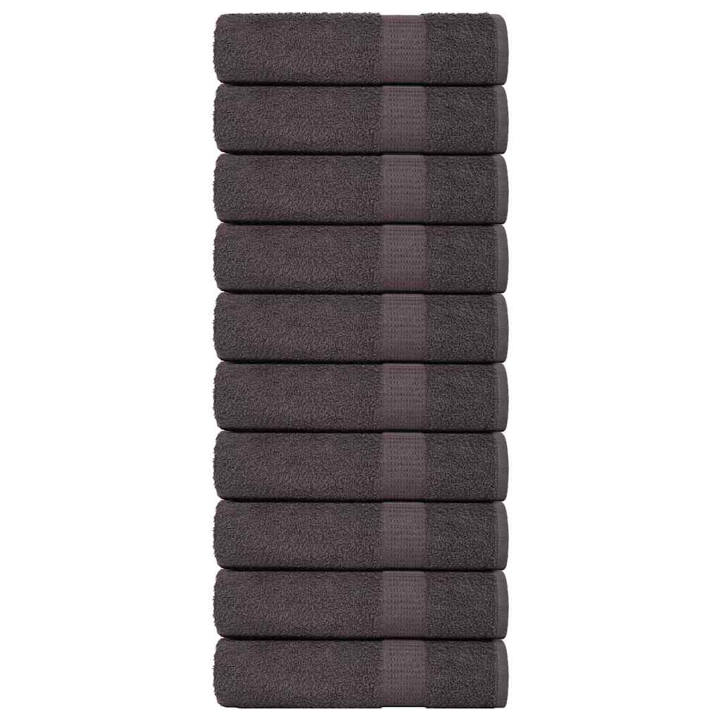 Hand Towels 10 pcs Anthracite 50x100 cm 360 gsm 100% Cotton