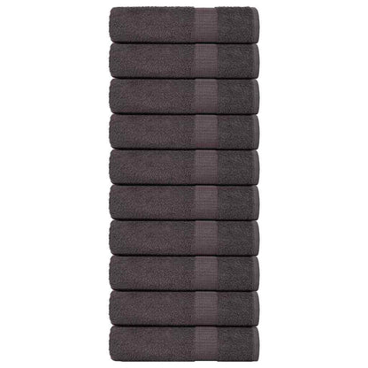 Hand Towels 10 pcs Anthracite 50x100 cm 360 gsm 100% Cotton