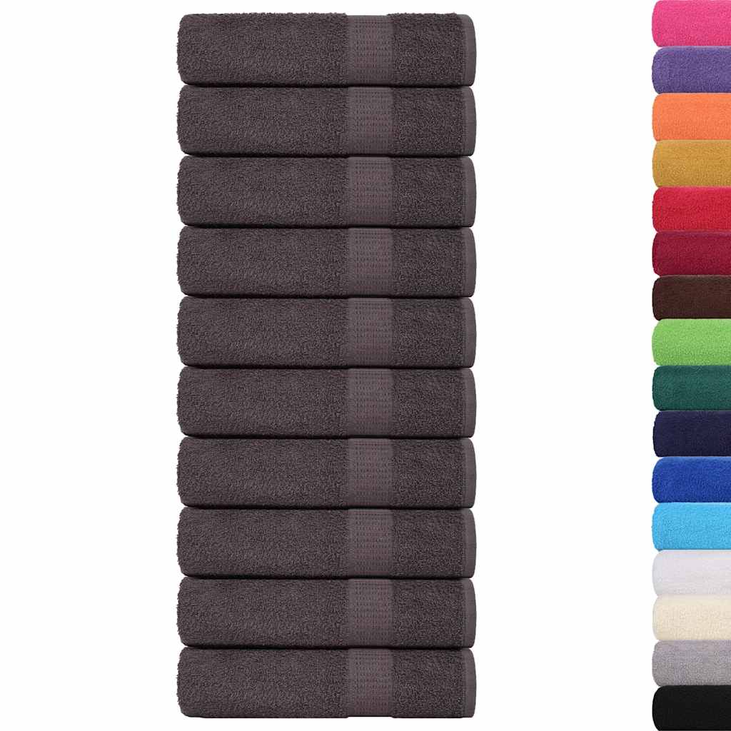 Hand Towels 10 pcs Anthracite 50x100 cm 360 gsm 100% Cotton