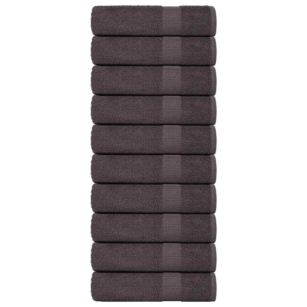 Shower Towels 10 pcs Anthracite 70x140 cm 360 gsm 100% Cotton