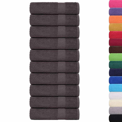 Shower Towels 10 pcs Anthracite 70x140 cm 360 gsm 100% Cotton