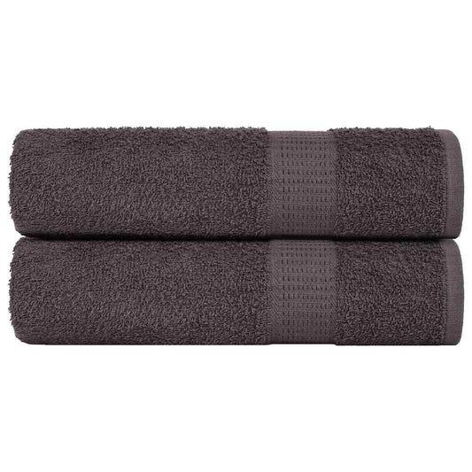 Bath Towels 2 pcs Anthracite 100x150 cm 360 gsm 100% Cotton