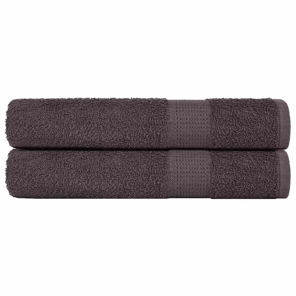 Towels 2 pcs Anthracite 100x200 cm 360 gsm 100% Cotton