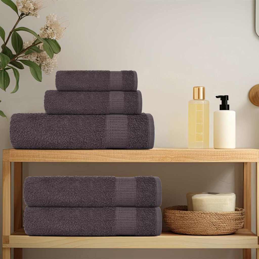 Towels 2 pcs Anthracite 100x200 cm 360 gsm 100% Cotton