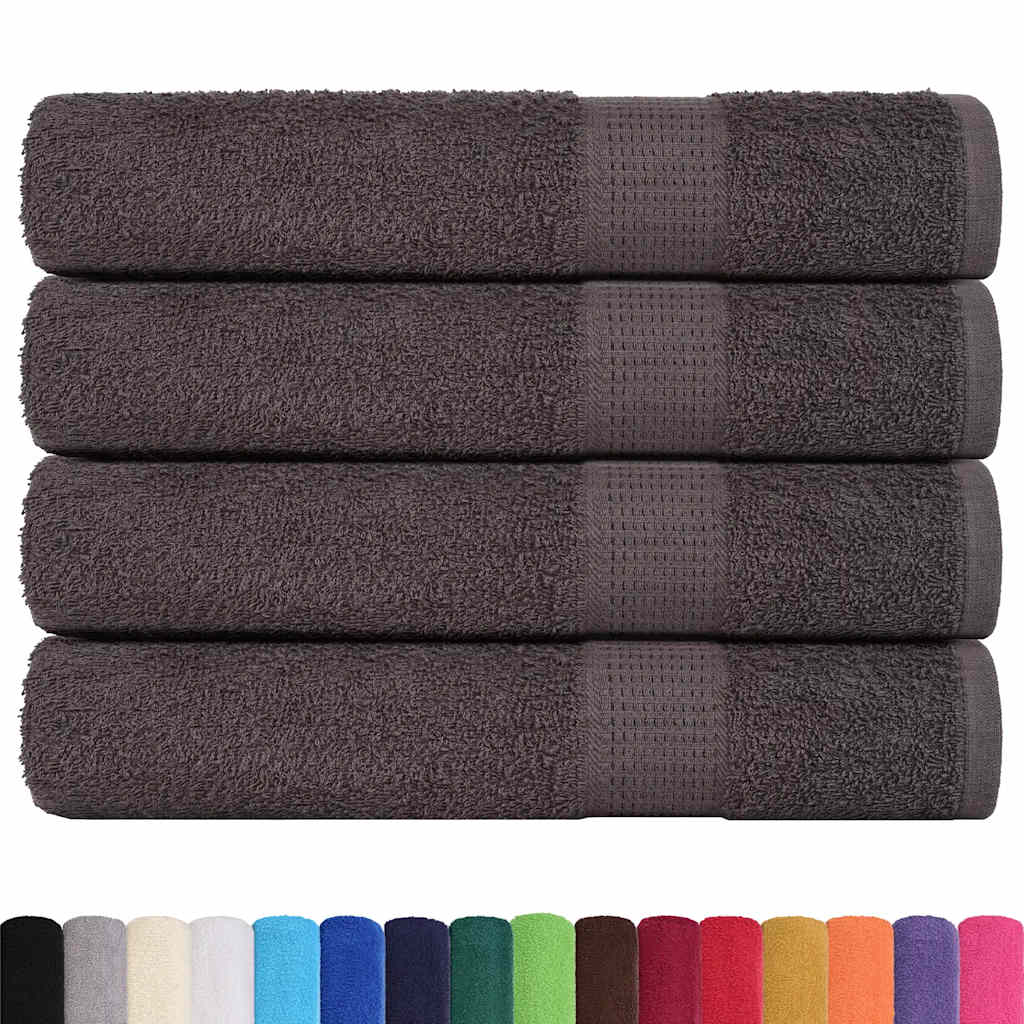 Towels 4 pcs Anthracite 100x200 cm 360 gsm 100% Cotton