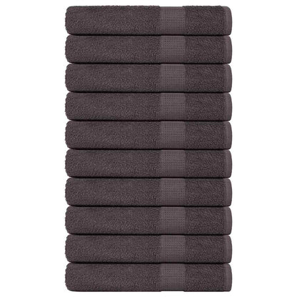 Towels 10 pcs Anthracite 100x200 cm 360 gsm 100% Cotton