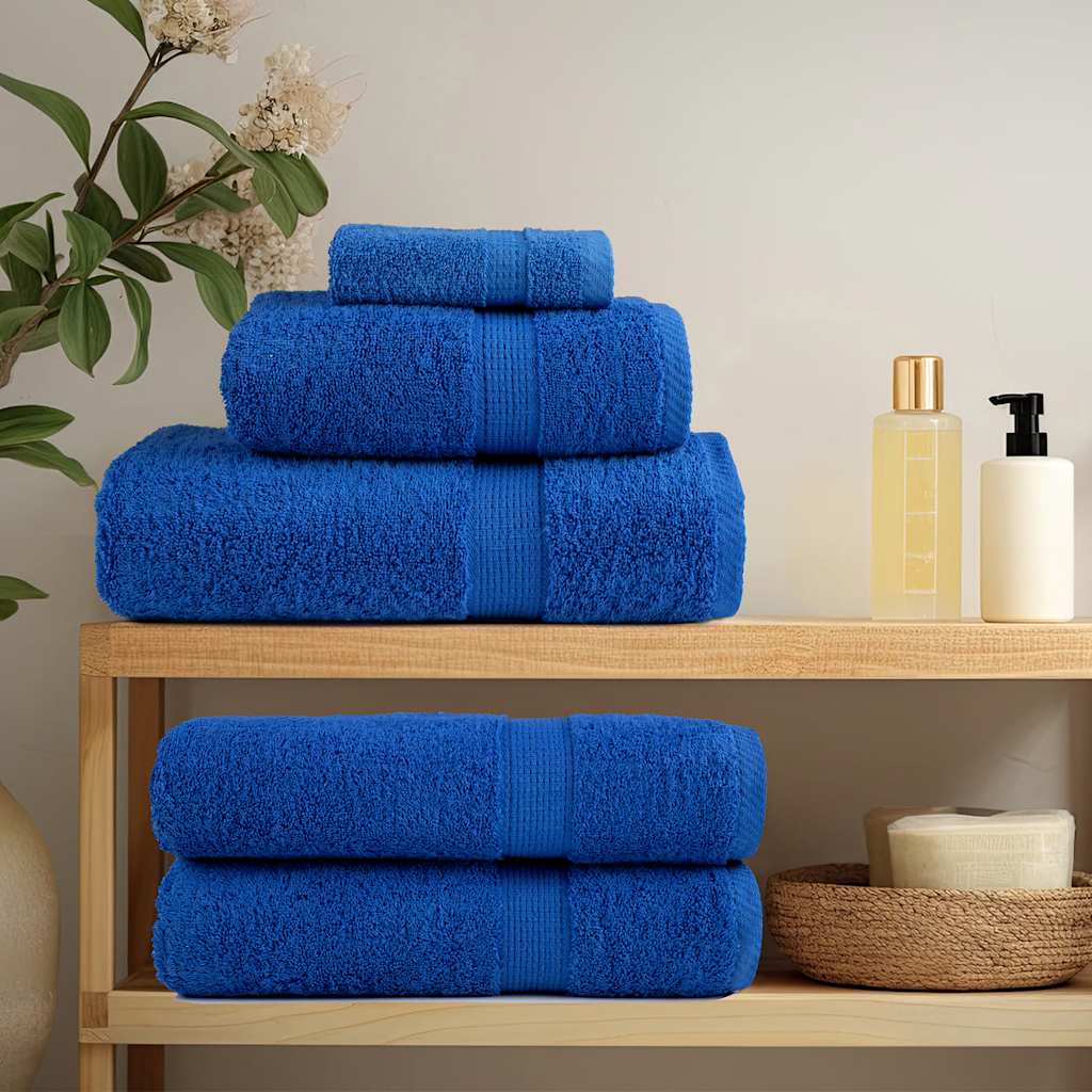 Guest Towels 4 pcs Blue 30x50 cm 360 gsm 100% Cotton