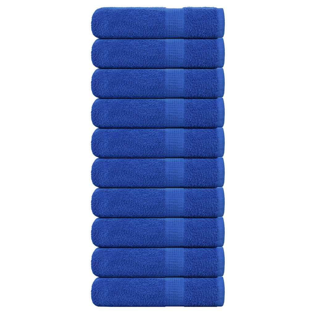 Hand Towels 10 pcs Blue 50x100 cm 360 gsm 100% Cotton