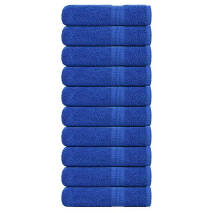 Hand Towels 10 pcs Blue 50x100 cm 360 gsm 100% Cotton