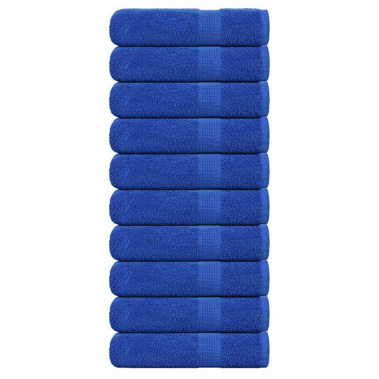 Hand Towels 10 pcs Blue 50x100 cm 360 gsm 100% Cotton