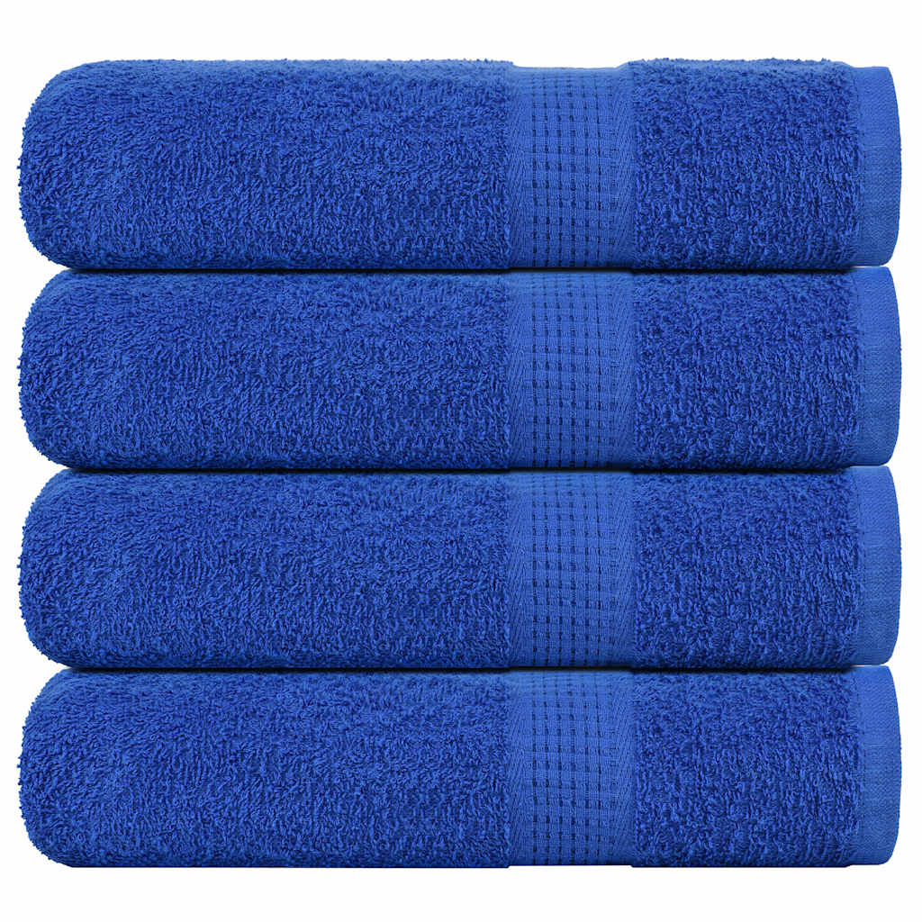 Bath Towels 4 pcs Blue 100x150 cm 360 gsm 100% Cotton