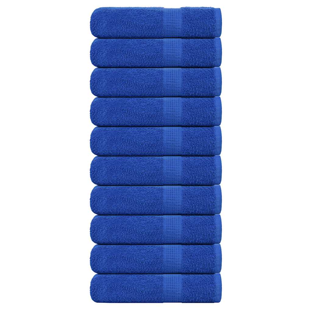 Bath Towels 10 pcs Blue 100x150 cm 360 gsm 100% Cotton