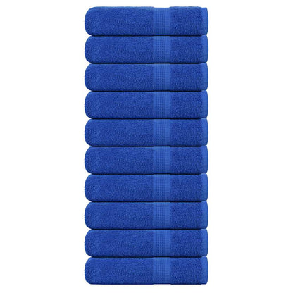 Bath Towels 10 pcs Blue 100x150 cm 360 gsm 100% Cotton