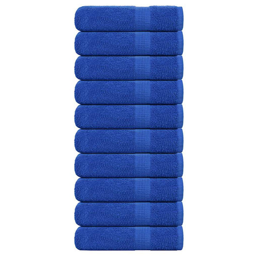 Bath Towels 10 pcs Blue 100x150 cm 360 gsm 100% Cotton