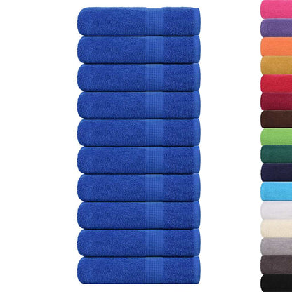 Bath Towels 10 pcs Blue 100x150 cm 360 gsm 100% Cotton