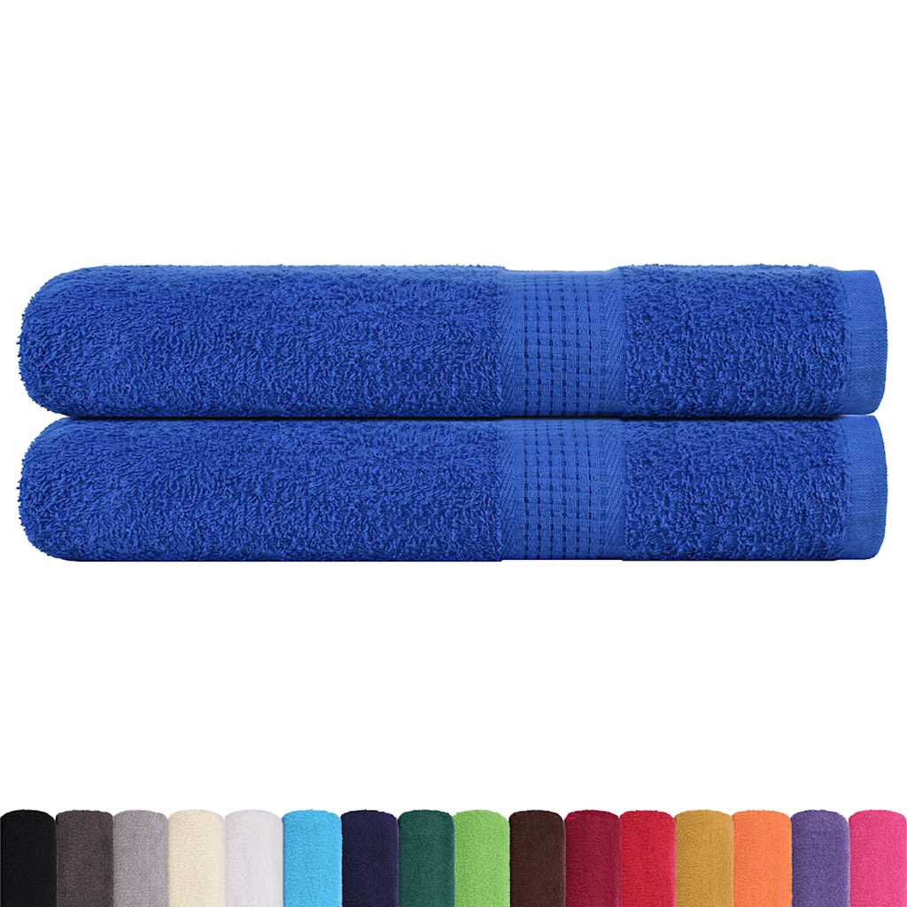 Sauna Towels 2 pcs Blue 80x200 cm 360 gsm 100% Cotton