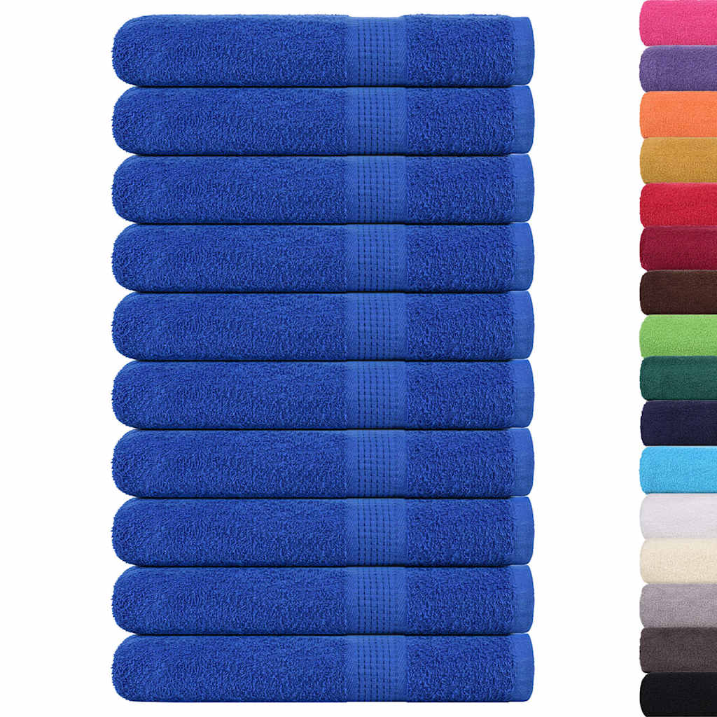 Sauna Towels 10 pcs Blue 80x200 cm 360 gsm 100% Cotton