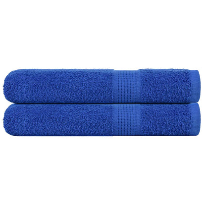 Towels 2 pcs Blue 100x200 cm 360 gsm 100% Cotton