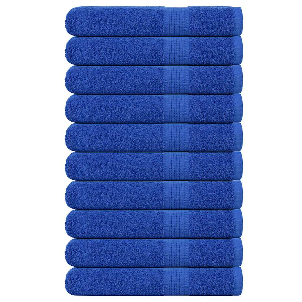 Towels 10 pcs Blue 100x200 cm 360 gsm 100% Cotton