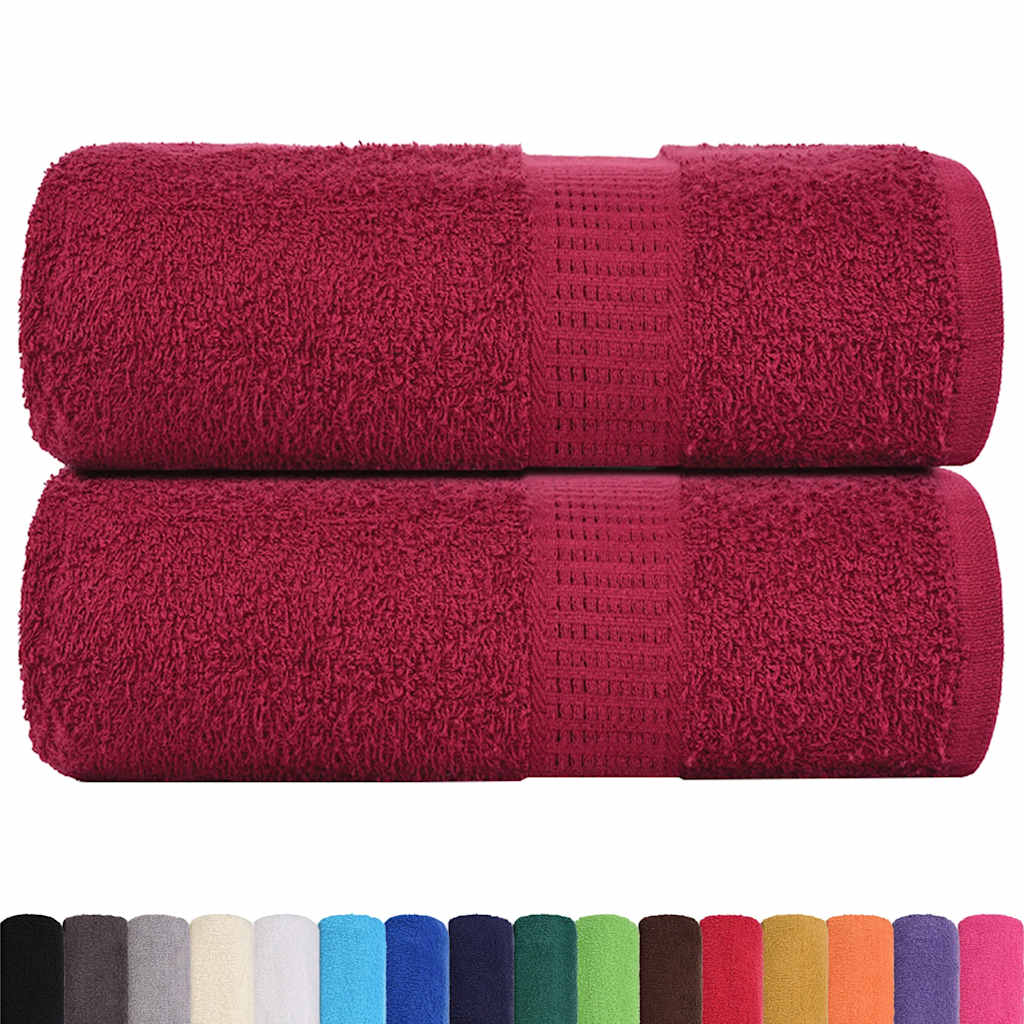 Soap Towels 2 pcs Bordeaux 30x30 cm 360 gsm 100% Cotton