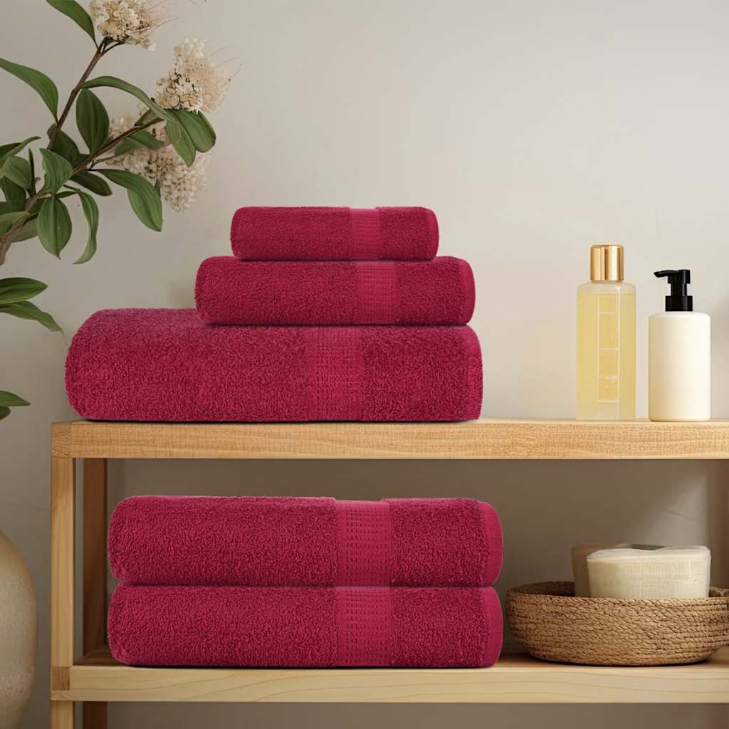 Soap Towels 4 pcs Bordeaux 30x30 cm 360 gsm 100% Cotton