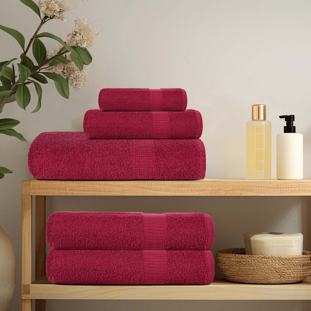 Guest Towels 4 pcs Bordeaux 30x50 cm 360 gsm 100% Cotton