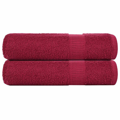 Hand Towels 2 pcs Bordeaux 50x100 cm 360 gsm 100% Cotton