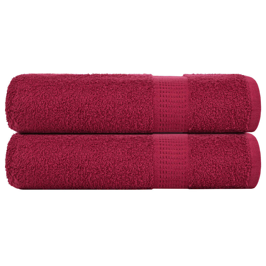 Shower Towels 2 pcs Bordeaux 70x140 cm 360 gsm 100% Cotton